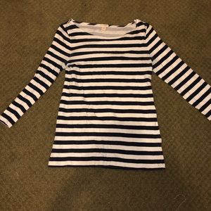 3/4 sleeve J-Crew striped shirt